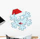 Cartoon Snowflake Character with Wall Decal