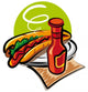 Hot Dog and Ketchup Wall Decal