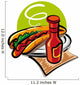 Hot Dog and Ketchup Wall Decal