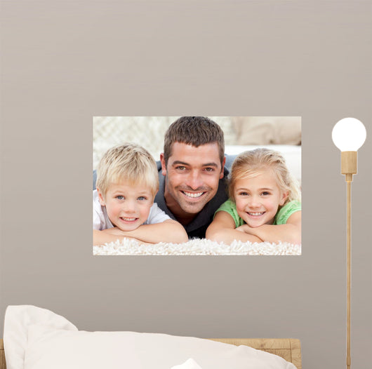 Children with Father Smilling