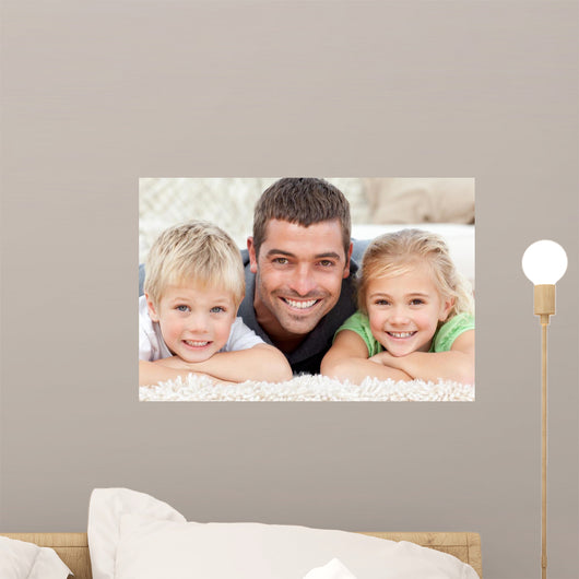 Children with Father Smilling