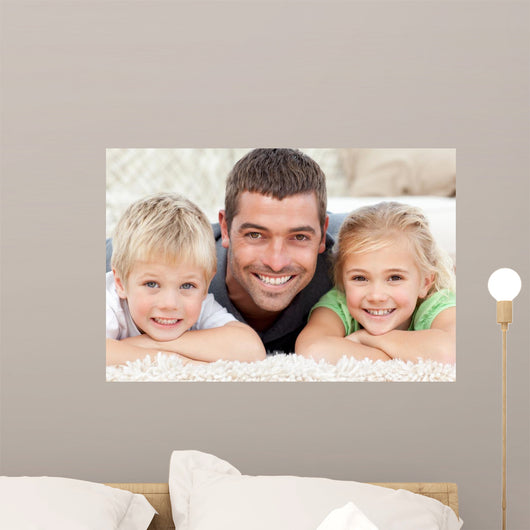 Children with Father Smilling