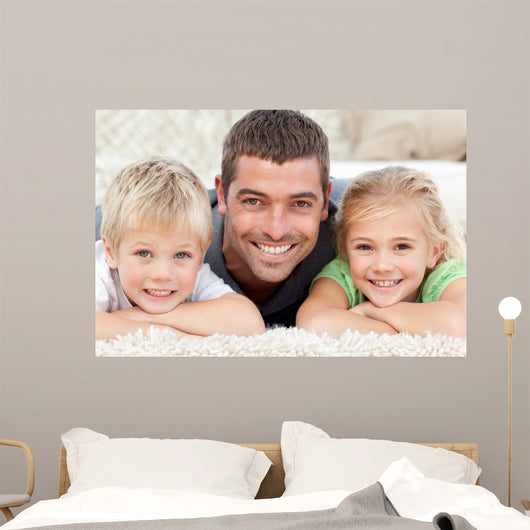 Children with Father Smilling
