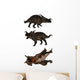 Einiosaurus Triceratops Dinosaur Wall Decal Sticker Set