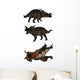 Einiosaurus Triceratops Dinosaur Wall Decal Sticker Set