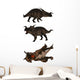 Einiosaurus Triceratops Dinosaur Wall Decal Sticker Set