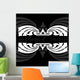 Gray And White Flower Ornate Quad Banner Wall Mural