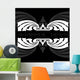 Gray And White Flower Ornate Quad Banner Wall Mural