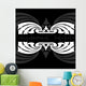 Gray And White Flower Ornate Quad Banner Wall Mural