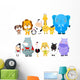 Set of Zoo Animals Wall Decal