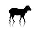 lamb silhouette Wall Decal