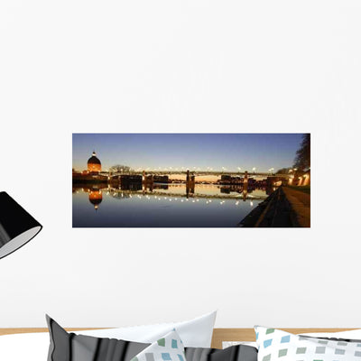 Vue La Garonne Toulouse Wall Decal shown on a wall