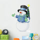 Snowman with Christmas Tree