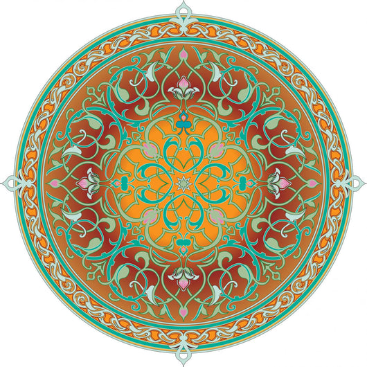 arabic floral pattern motif Wall Decal