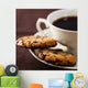 Chocolate Chip Cookies and Cup of Coffee Wall Mural