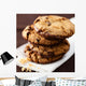 Pile of Delicious Chocolate Chip Cookies Wall Mural