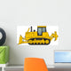 Yellow Construction Bulldozer Wall Decal