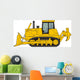 Yellow Construction Bulldozer Wall Decal