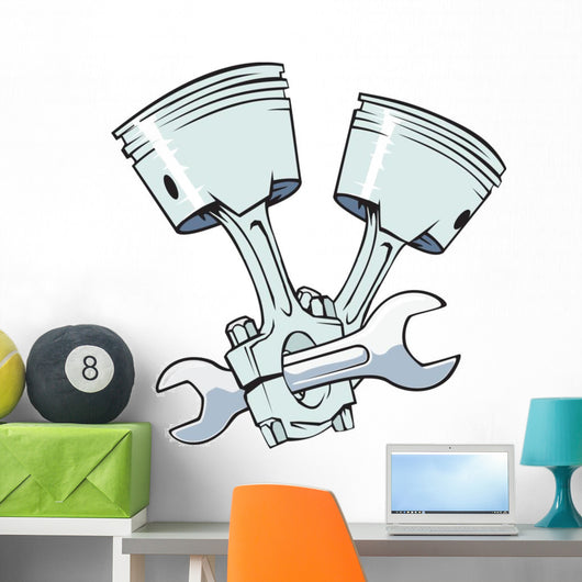 Sign Repair Car Engines Wall Decal