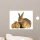 Lapine Et Ses Lapereaux Wall Decal