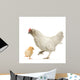 Poule Et Son Poussin Wall Decal