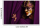 pretty young woman in violet mask Wall Mural
