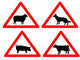 Warning Livestock Signs Wall Decal