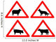 Warning Livestock Signs Wall Decal