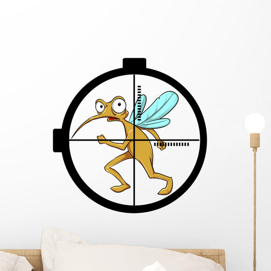 Mosquito on target Wall Decal