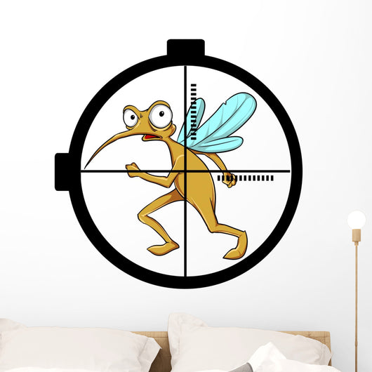 Mosquito on target Wall Decal