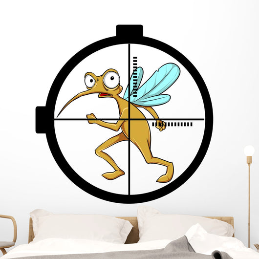 Mosquito on target Wall Decal
