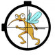 Mosquito on target Wall Decal