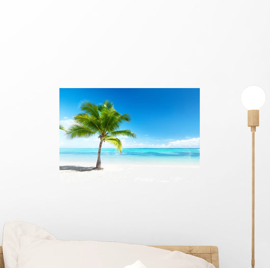 palm and sea Wall Mural