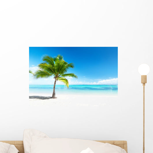 palm and sea Wall Mural