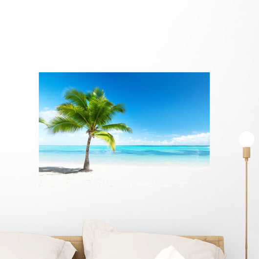 palm and sea Wall Mural