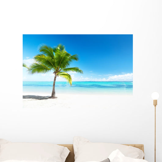 palm and sea Wall Mural