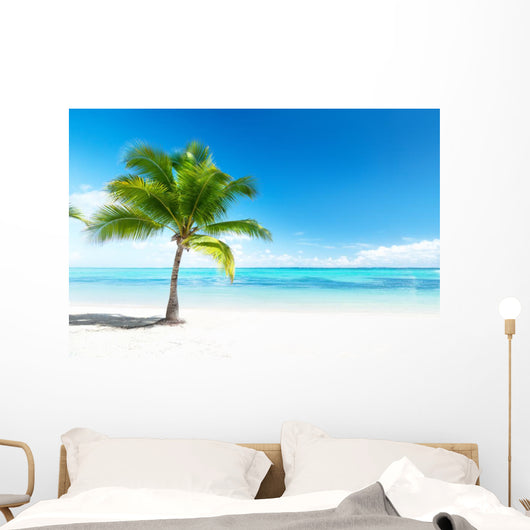 palm and sea Wall Mural