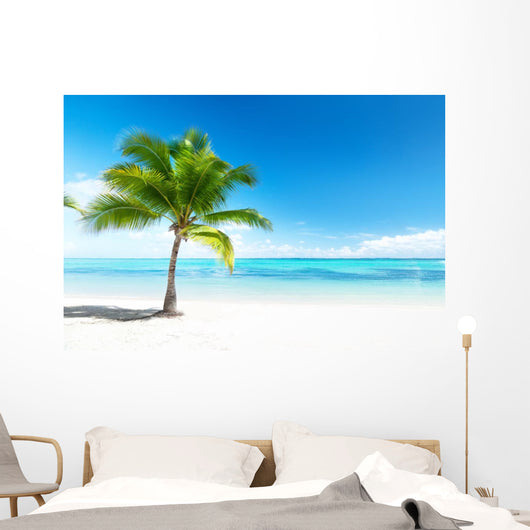 palm and sea Wall Mural