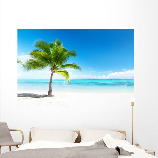 palm and sea Wall Mural