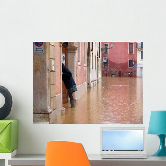 Alluvione Acqua Pioggia Esondazione Wall Decal