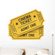 Cinema ticket movie Wall Decal