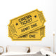 Cinema ticket movie Wall Decal
