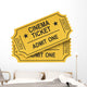 Cinema ticket movie Wall Decal