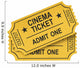 Cinema ticket movie Wall Decal