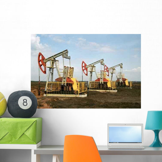 Oil Derrick Wall Decal Design 3