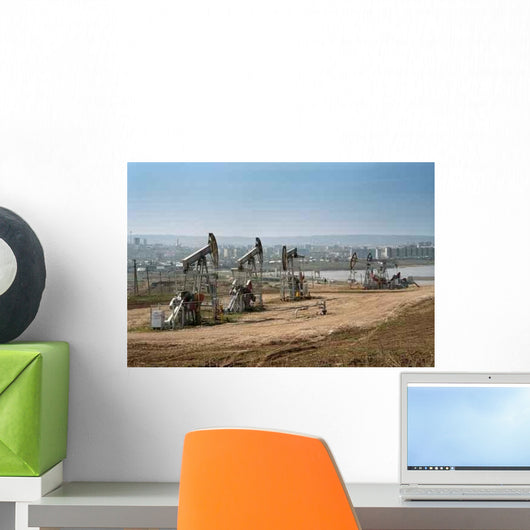 Oil Derrick Wall Decal Design 2