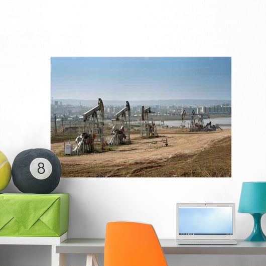 Oil Derrick Wall Decal Design 2