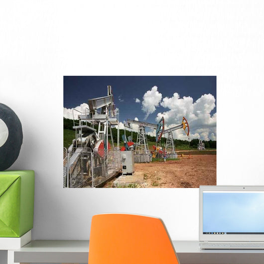 Oil Derrick Wall Decal Design 1