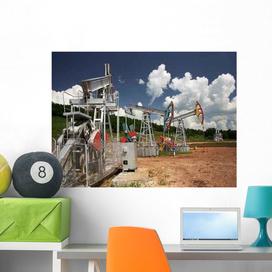 Oil Derrick Wall Decal Design 1