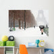 Umbrella and Snow at the Eiffel Tower - Paris Wall Mural